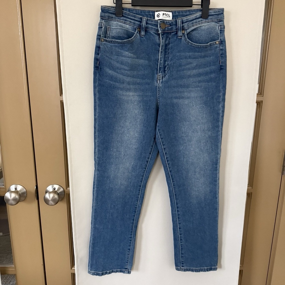 PTCL Women's 29 Blue Medium Wash High Rise Straight Leg Denim Jeans Pants